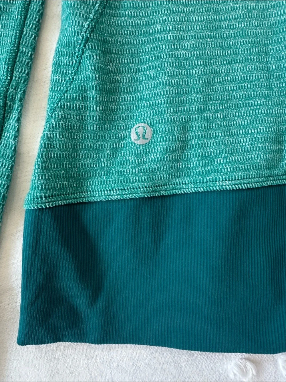 Lululemon Runderful 1/2 Zip Mini Check Pique Hunter Green Pullover